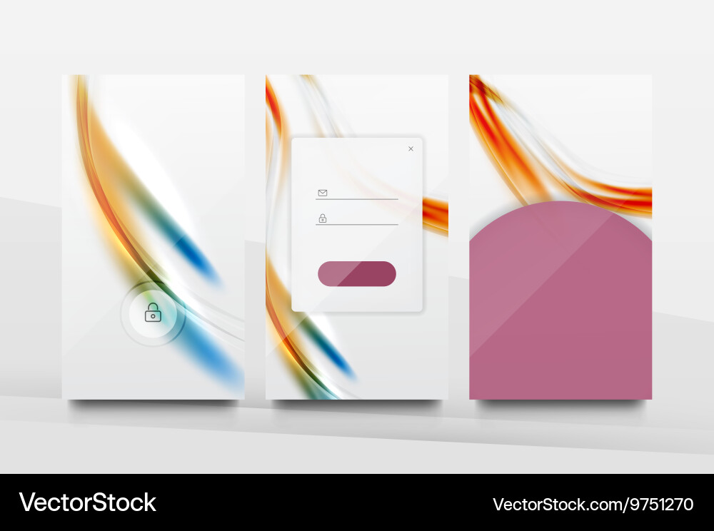 Mobile application interface background design vector image