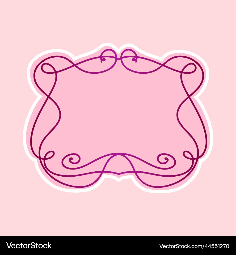 Rectangular frame with swirls Vector Image