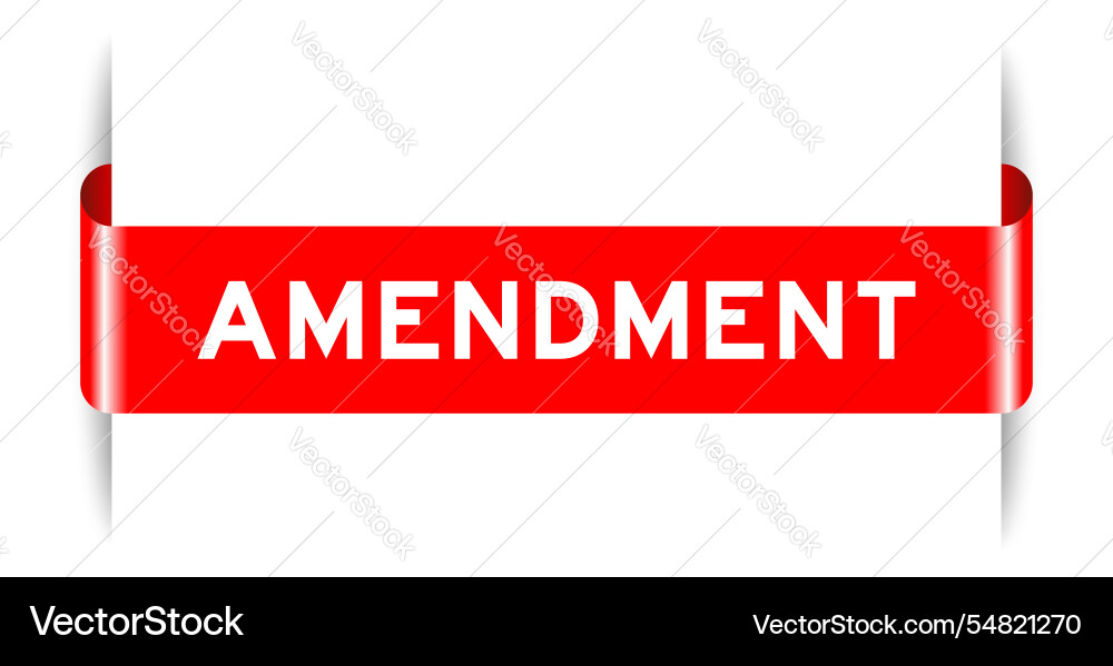 Red color inserted label banner with word Red color inserted label banner with word Vector Image