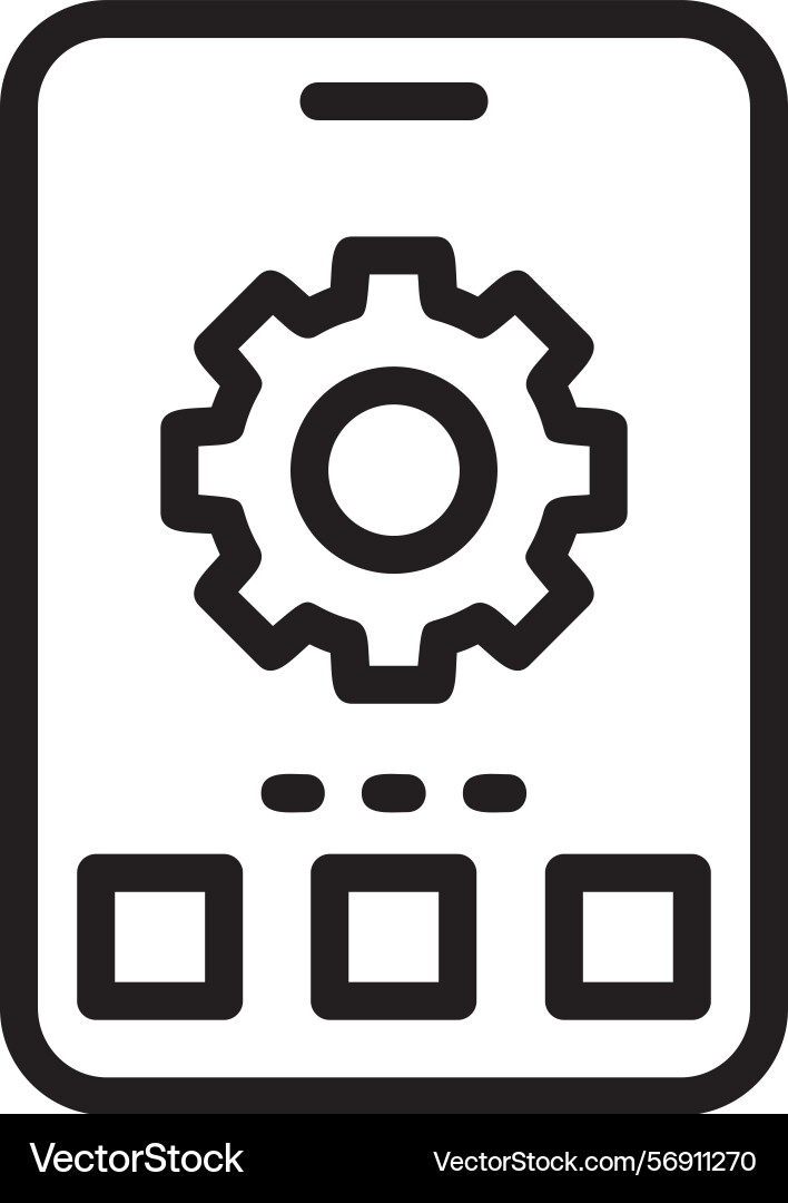 Settings linear style icon design vector image