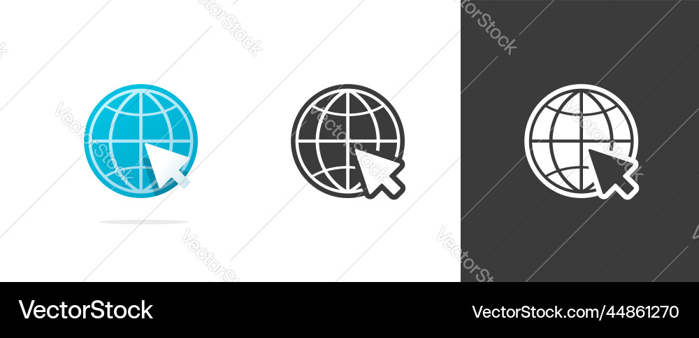 Web Address Icon - Globe Vector Image