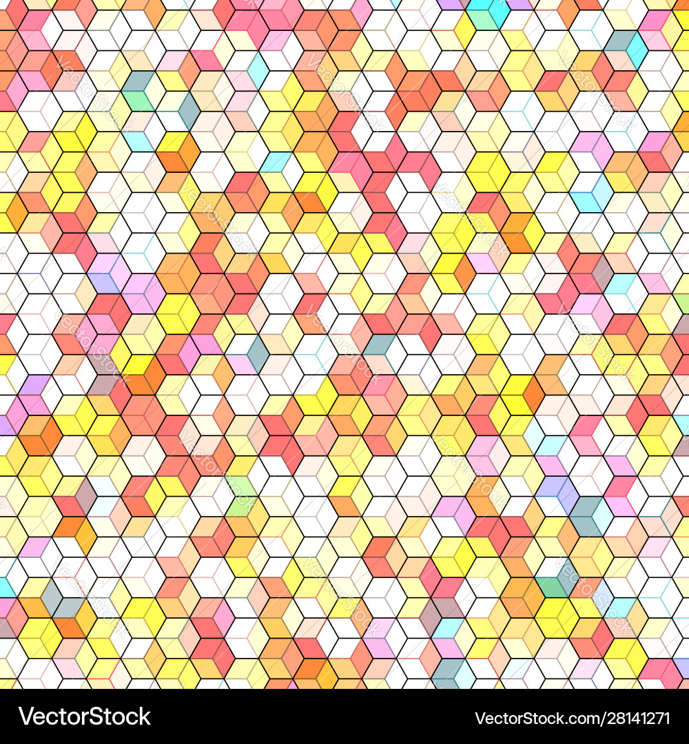 Abstract background with colorful hex polygons Abstract background with colorful hex polygons vector image