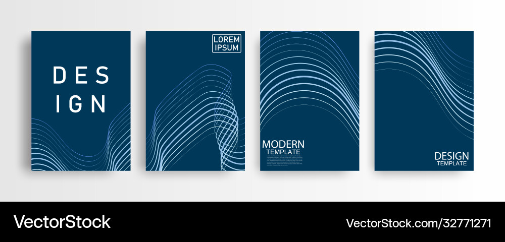 Abstract mockup a4 blue pattern and background Vector Image