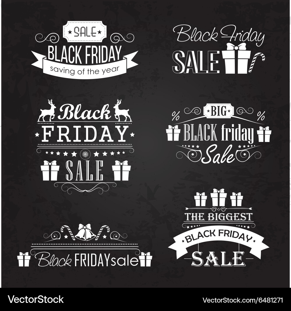 Black Friday Sale Calligraphy Set Vector Image