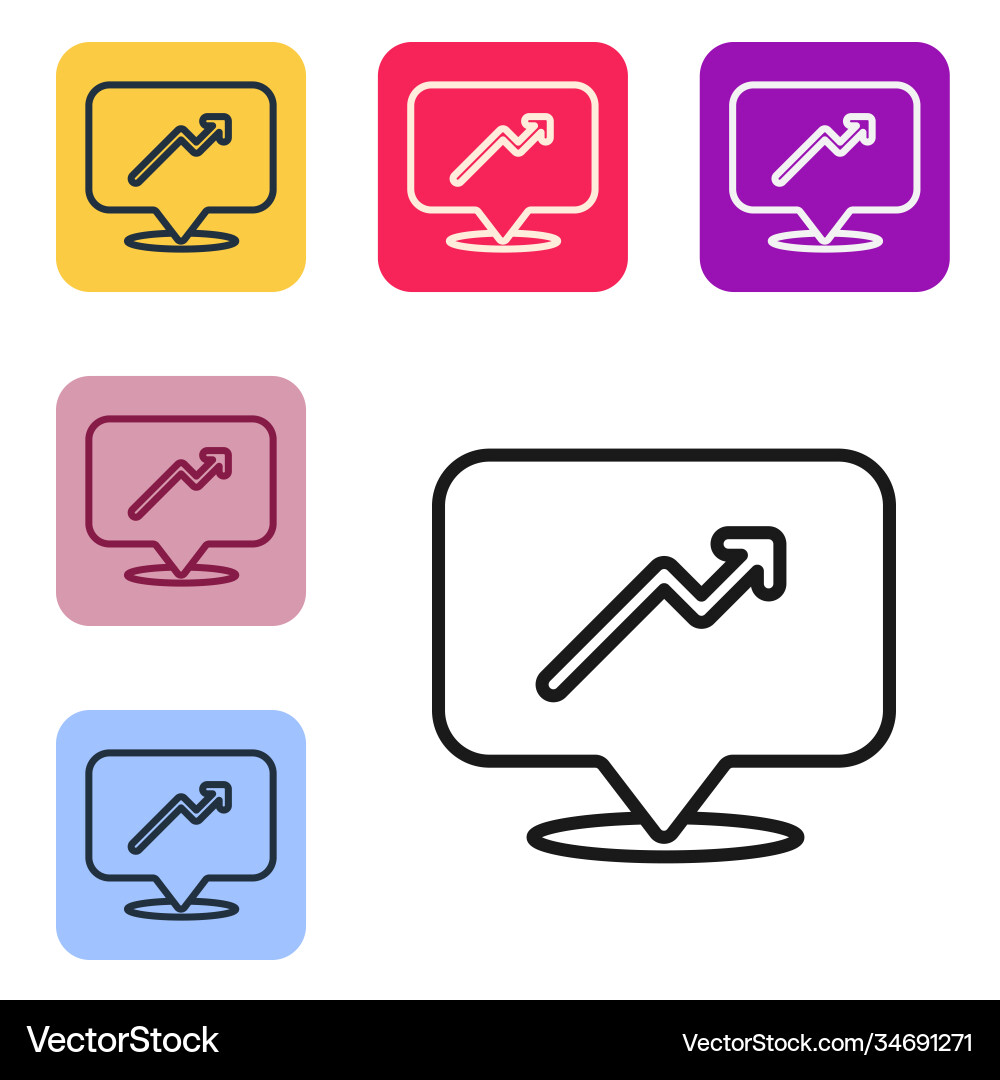 Black line graph schedule chart diagram Black line graph schedule chart diagram vector image