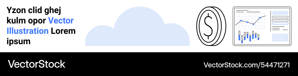 Cloud computing for financial data analysis Vector Image
