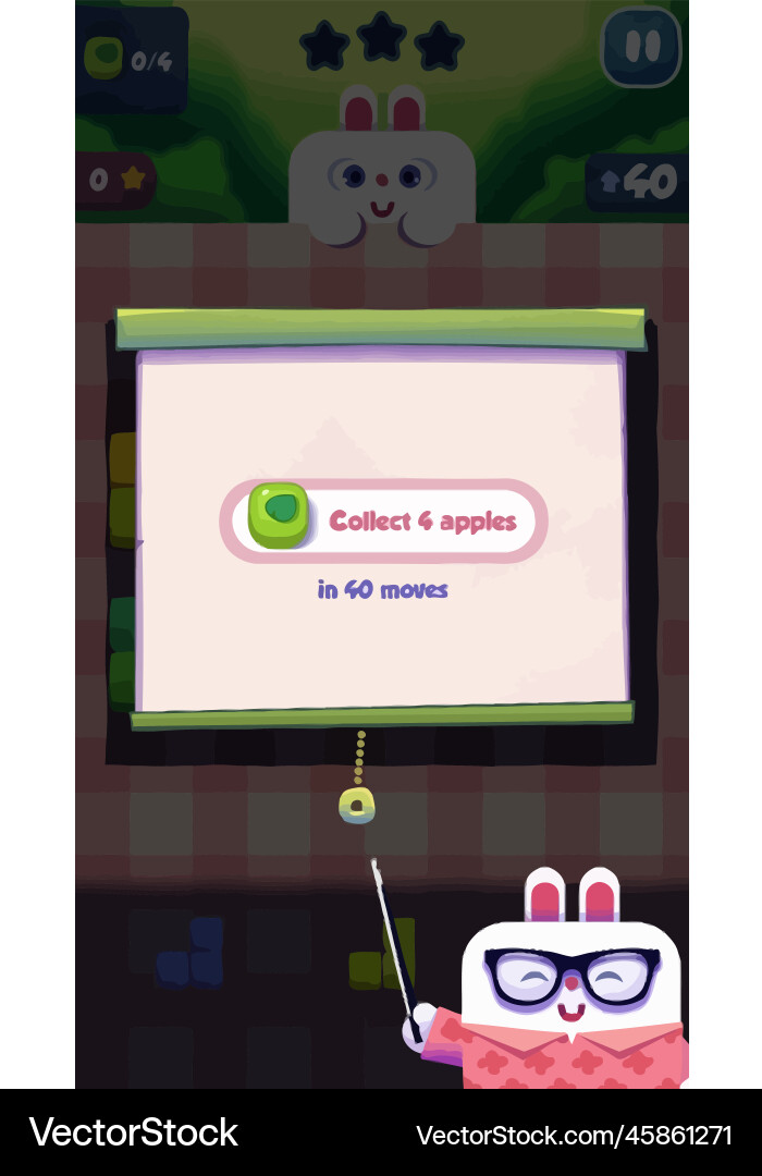 Complete set of level button game ui pop-up icon vector image