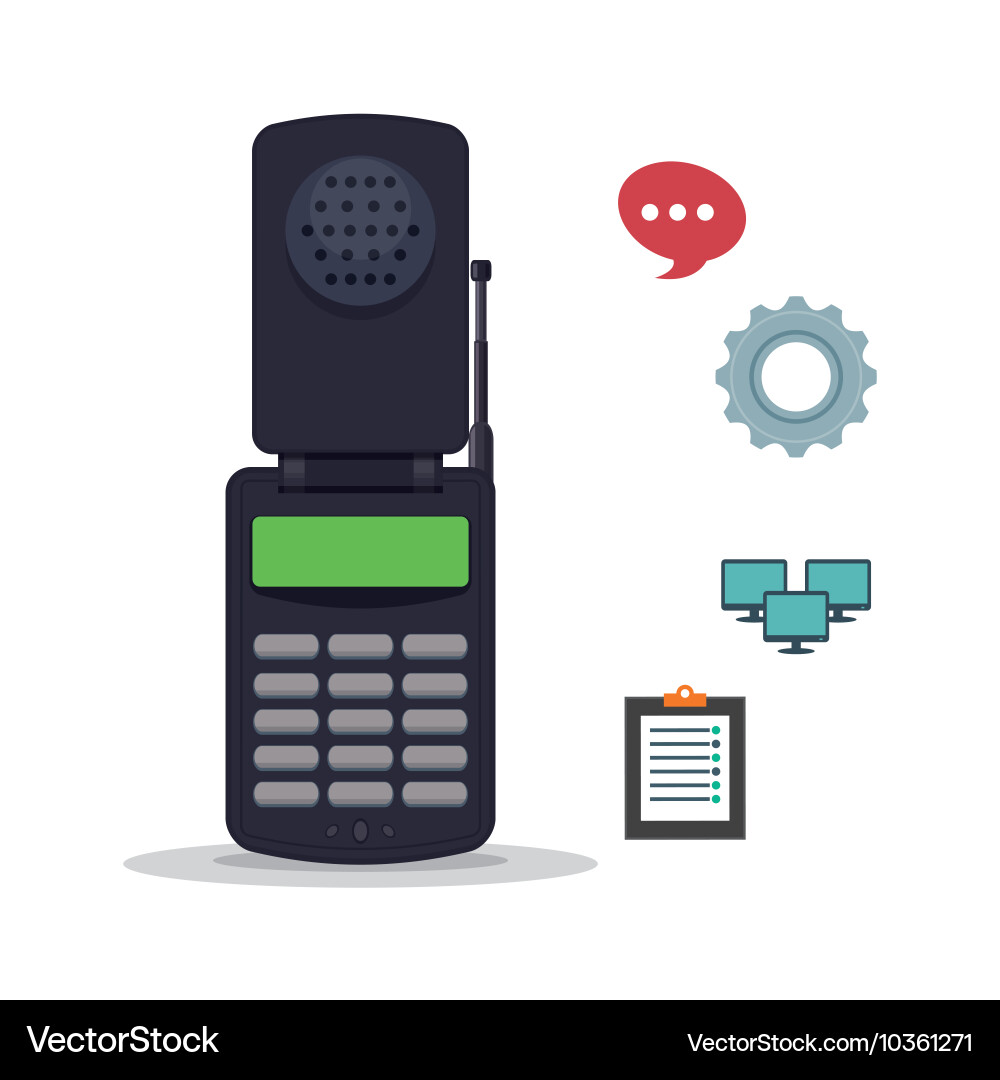 Customer service technical icon set vector image