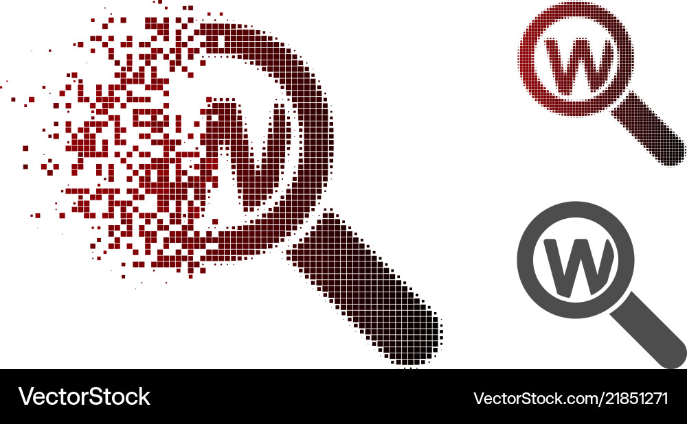 Destructed dotted Halftone Suchwort-Symbol Destructed dotted Halftone Suchwort-Symbol Vektorbild