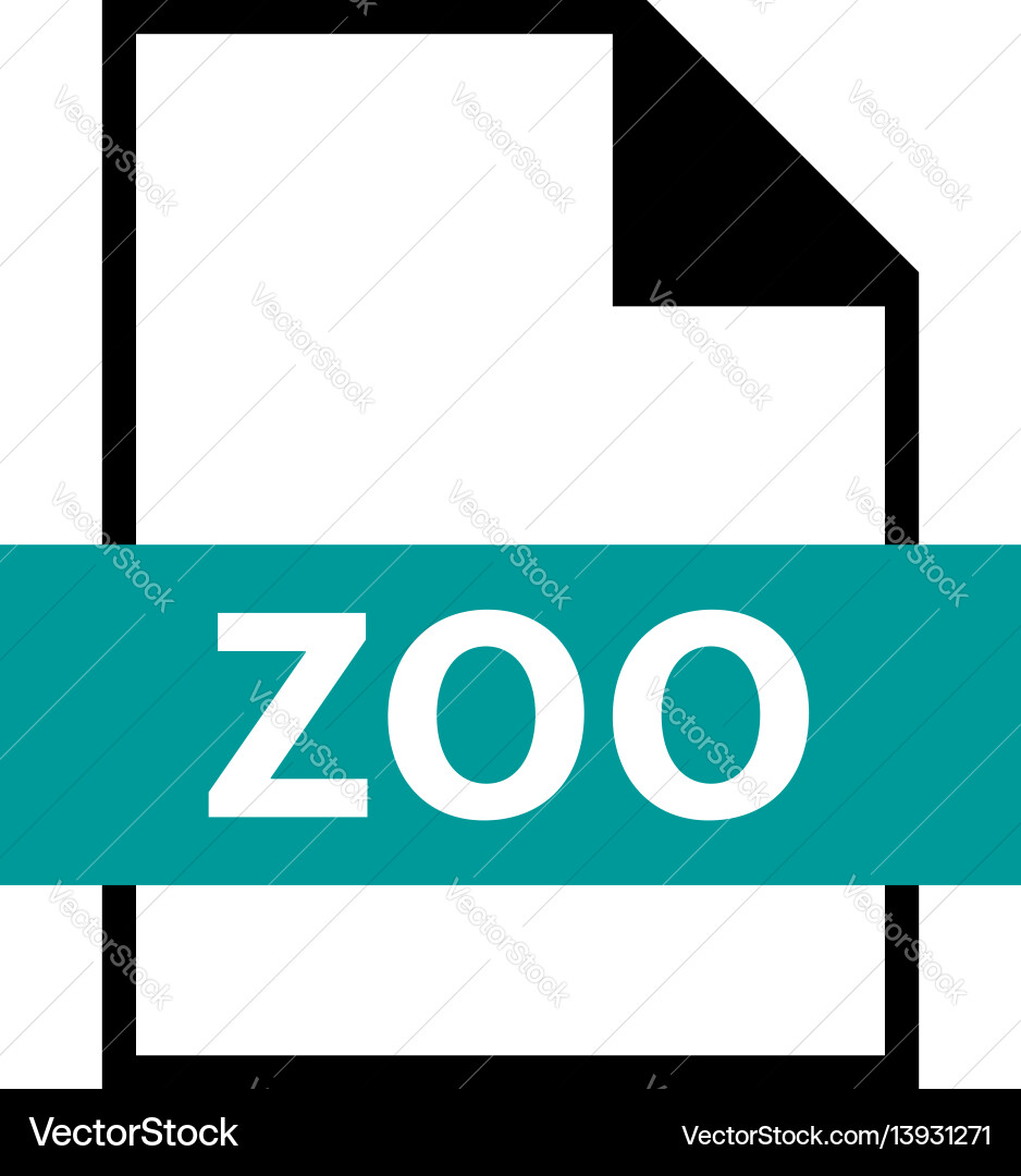 File name extension zoo type File name extension zoo type vector image