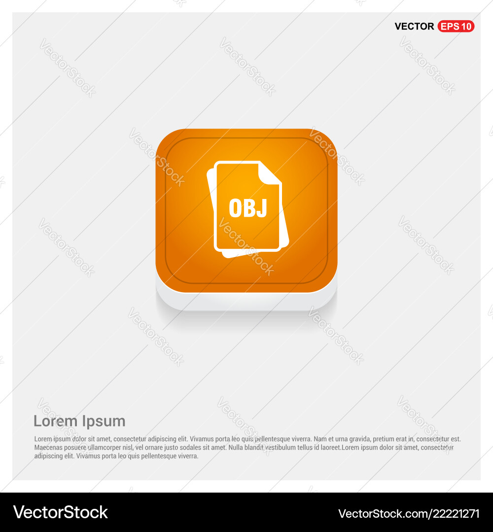 File type icons orange abstract web button vector image