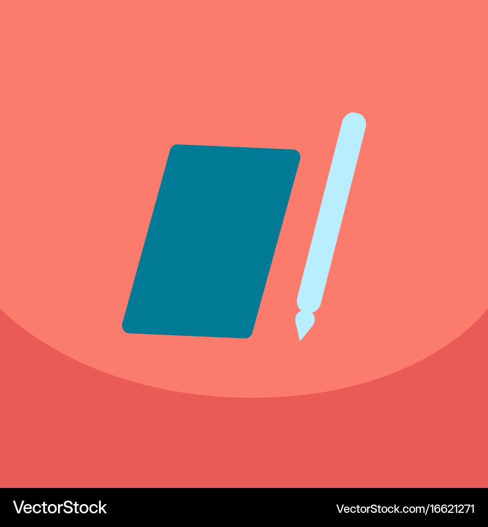 Flat style blank realistic notepad notebook vector image