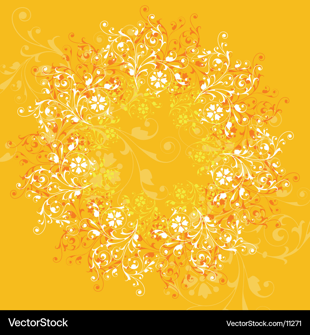 Floral Scroll Pattern Vector Image