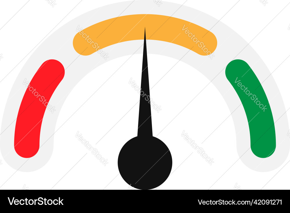 Gauge meter level indicator icon symbol Gauge meter level indicator icon symbol Vector Image