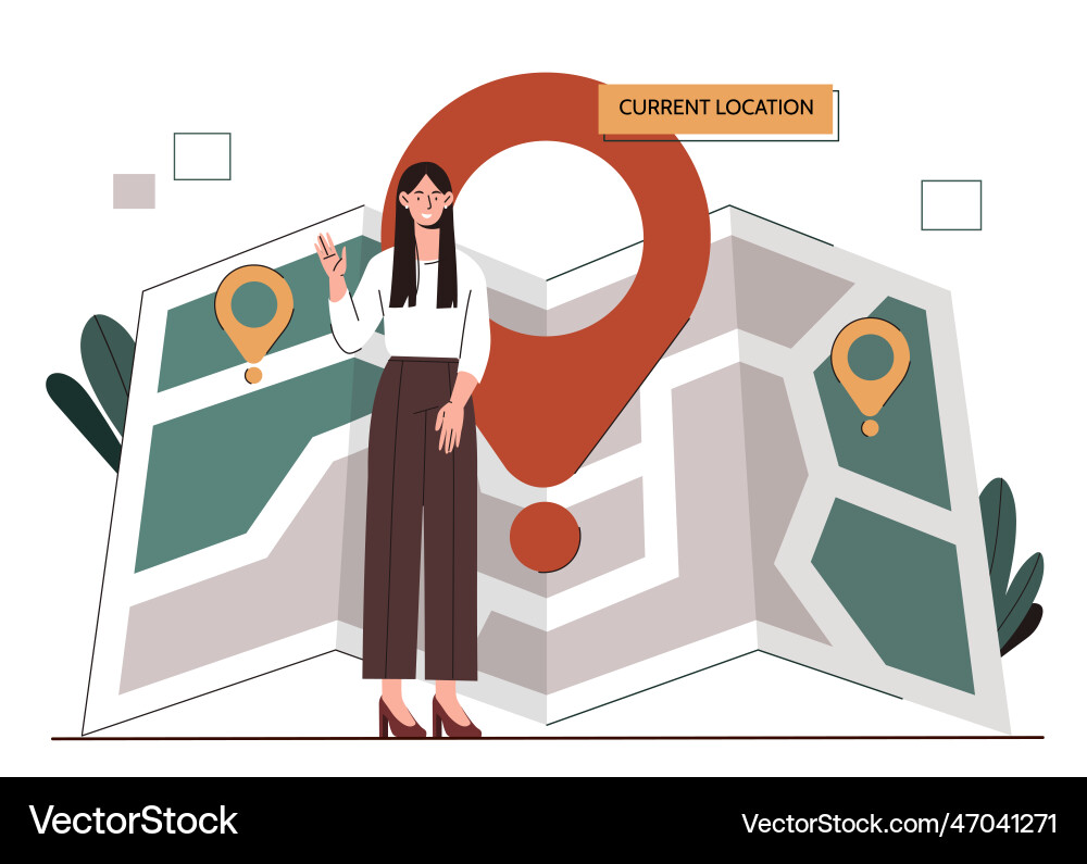 Geolocation & Navigation vector image