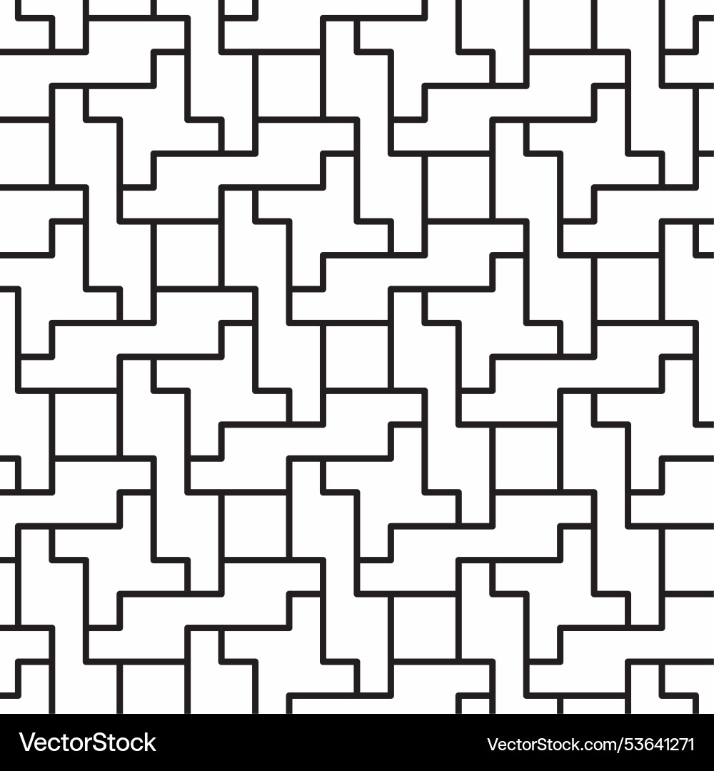 Interlocking Maze Pattern vector image