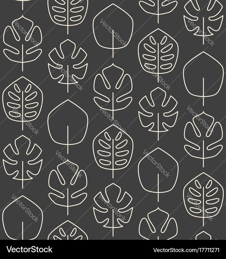 Minimalist Linear Palm Pattern vector image