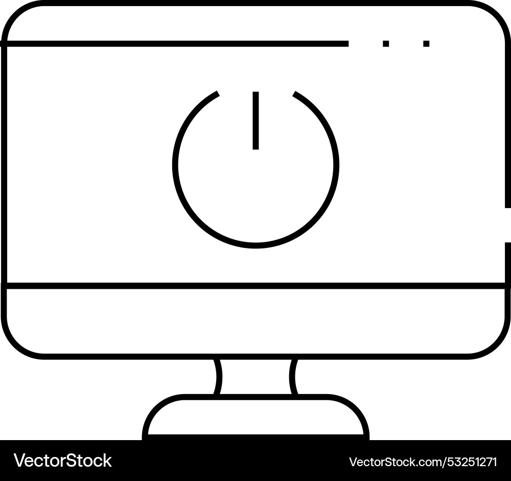 On and off operating system line icon On and off operating system line icon vector image