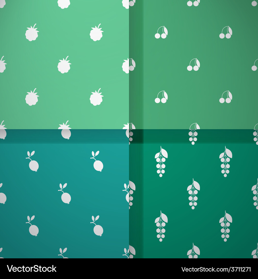 Seamless patterns with berries vector image