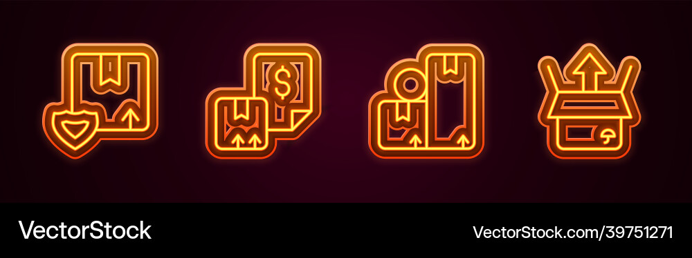 Set line delivery security with shield waybill Set line delivery security with shield waybill Vector Image