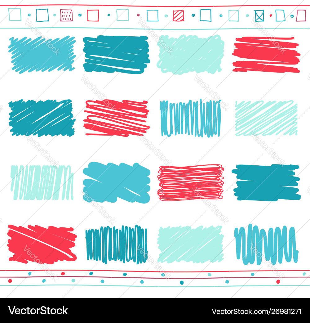 Set scribble elements Set scribble elements vector image