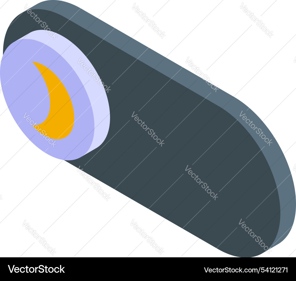 Sleep mode slider showing crescent moon enabling Sleep mode slider showing crescent moon enabling vector image