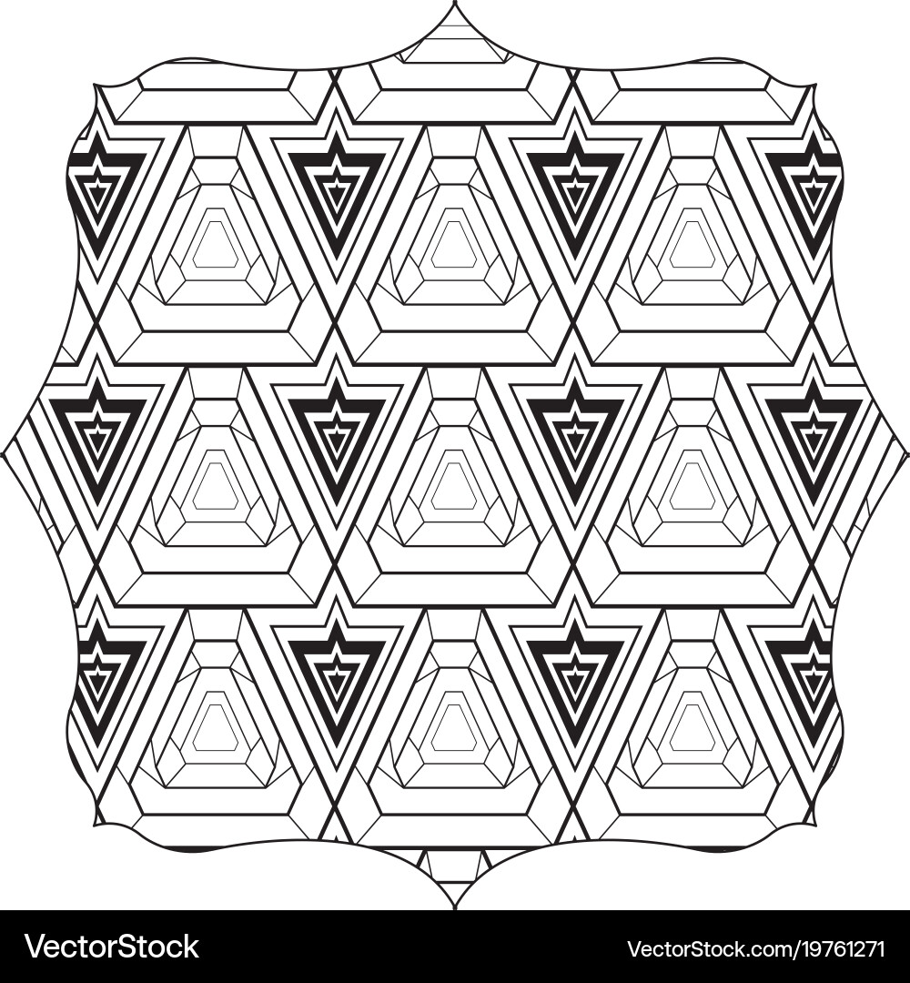 Square with seamless pattern graphic background Vector Image