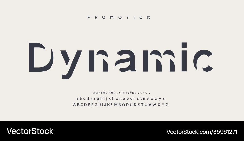 Trendy Alphabet Font Collection Vector Image