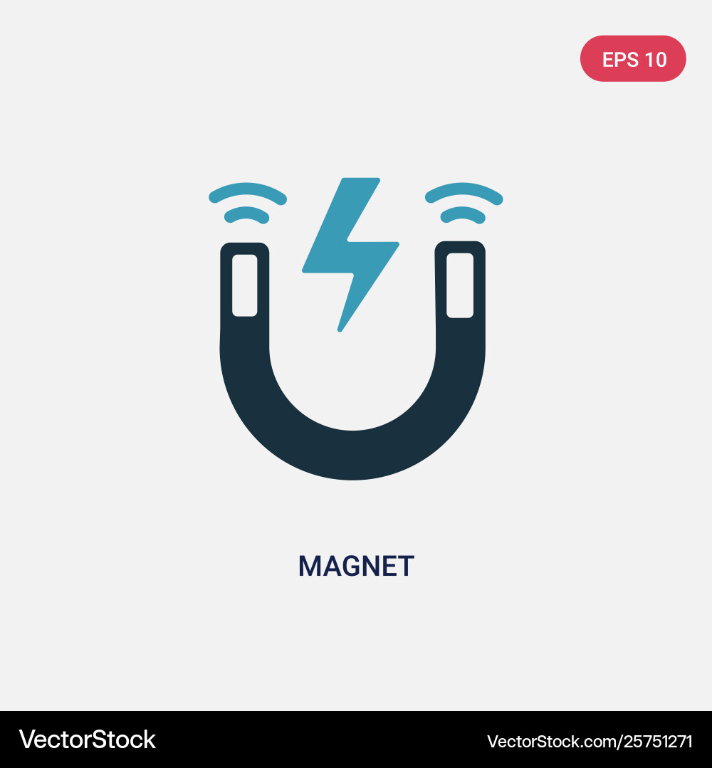 Two color magnet icon from user interface concept Two color magnet icon from user interface concept vector image