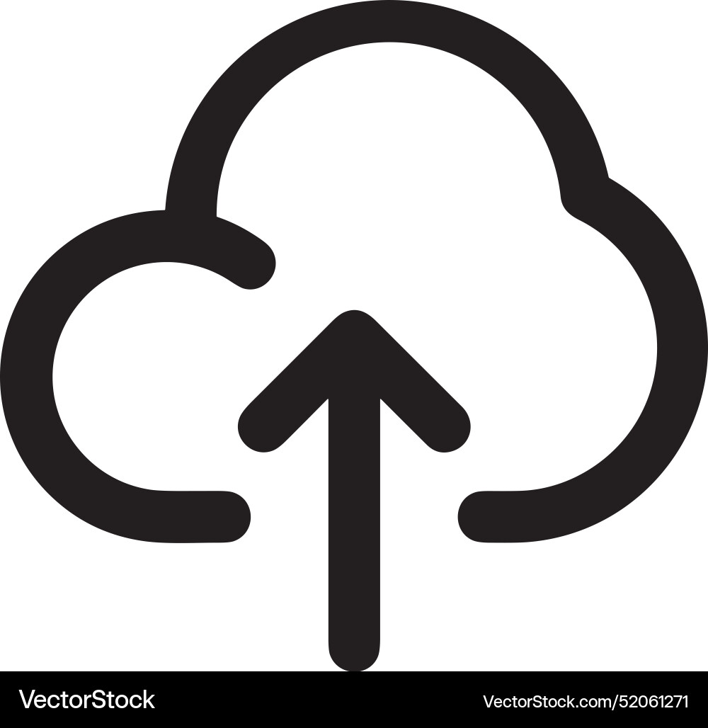 Upload outline icon symbol image Upload outline icon symbol image Vector Image