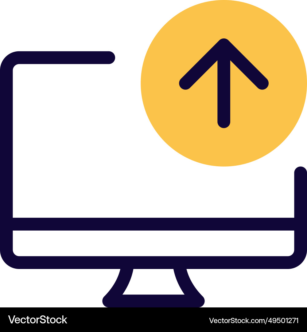 Uploading data from computer to online storage Vector Image