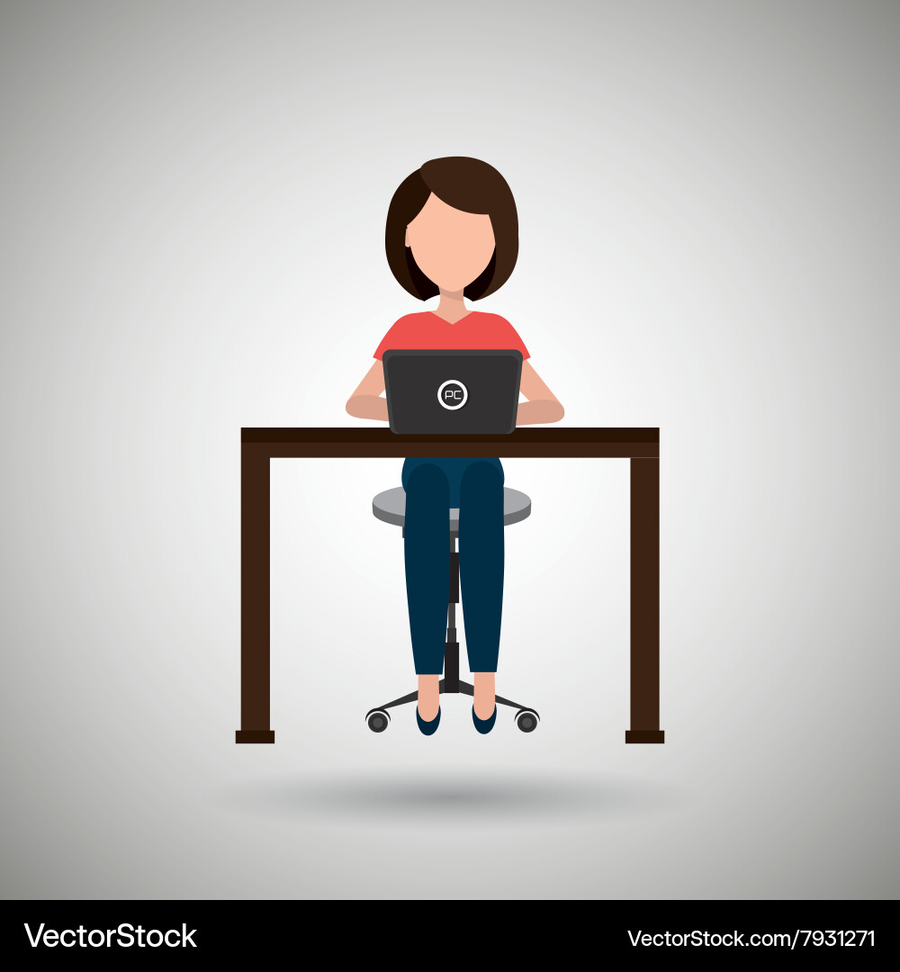 User computer design vector image