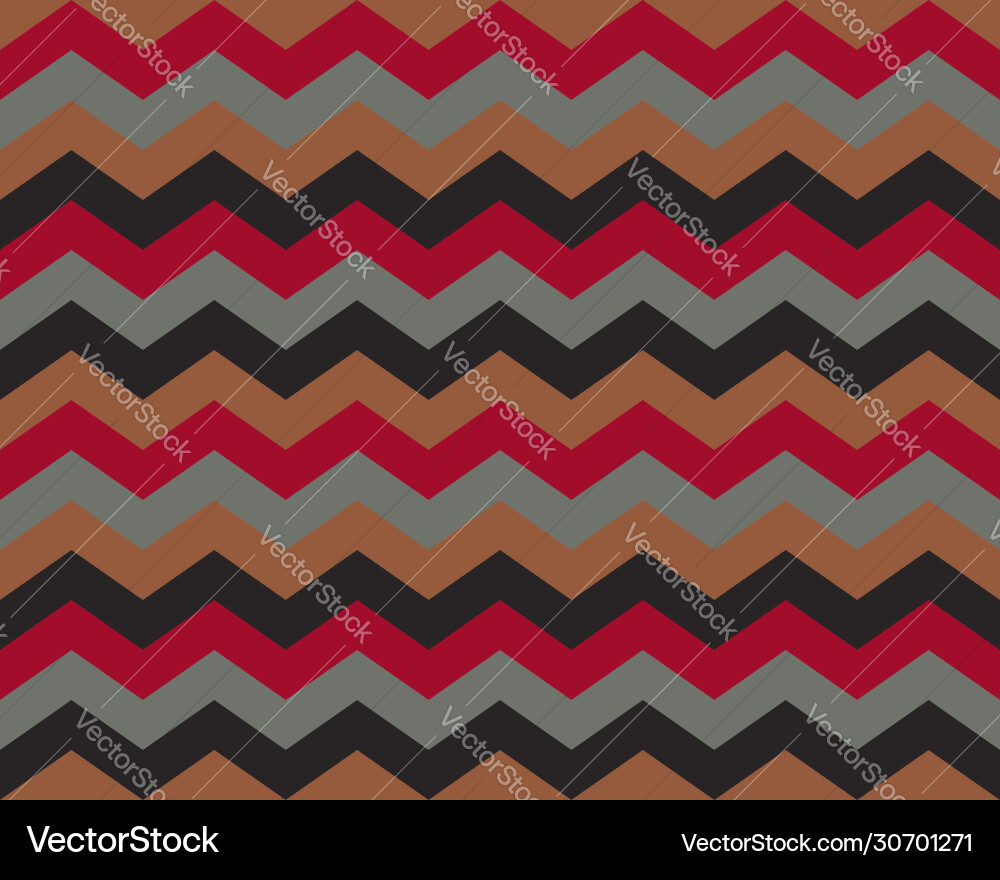 Zigzag pattern seamless zig zag background color vector image