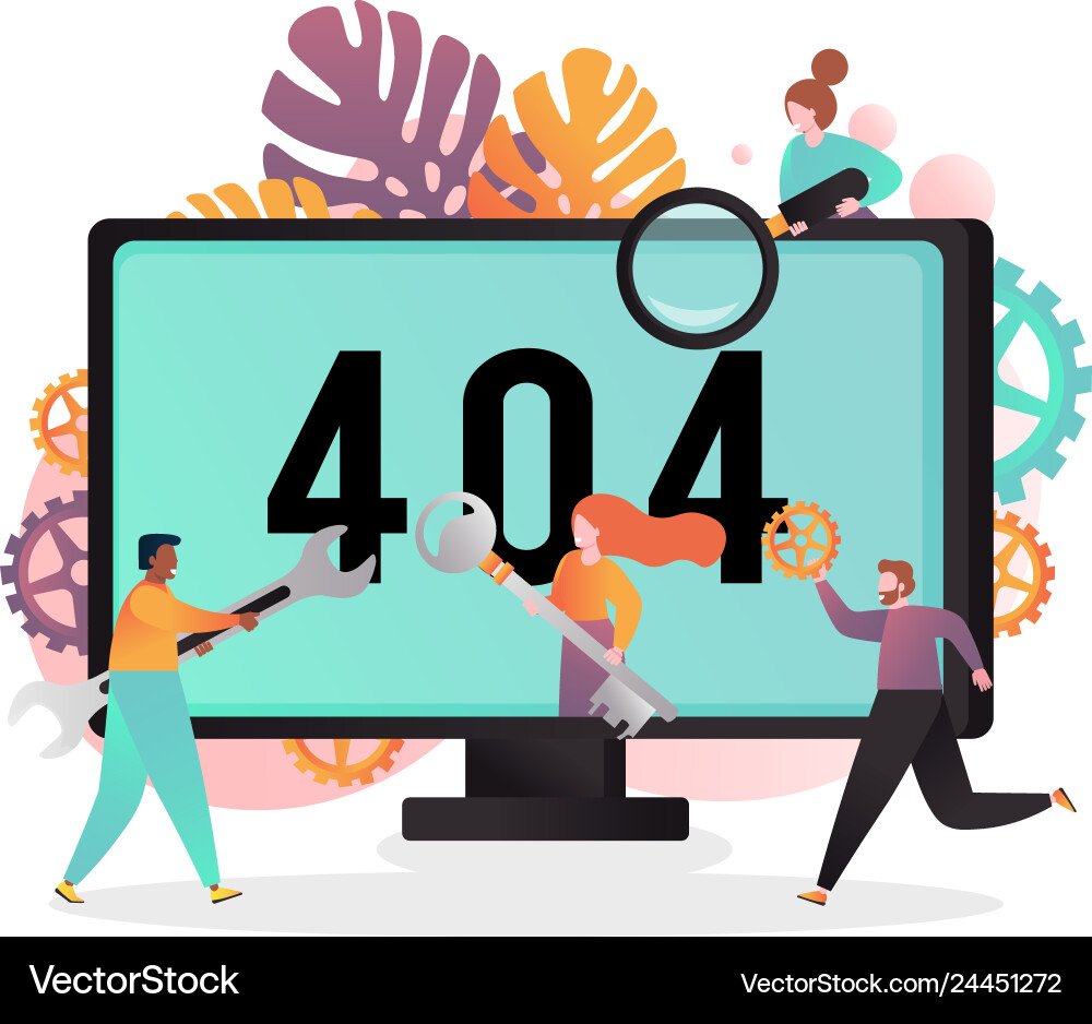 404 page not found error concept vector image
