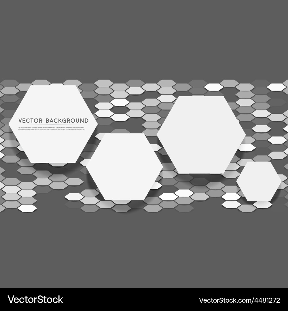 Abstract 3d hexagonal Vector Image