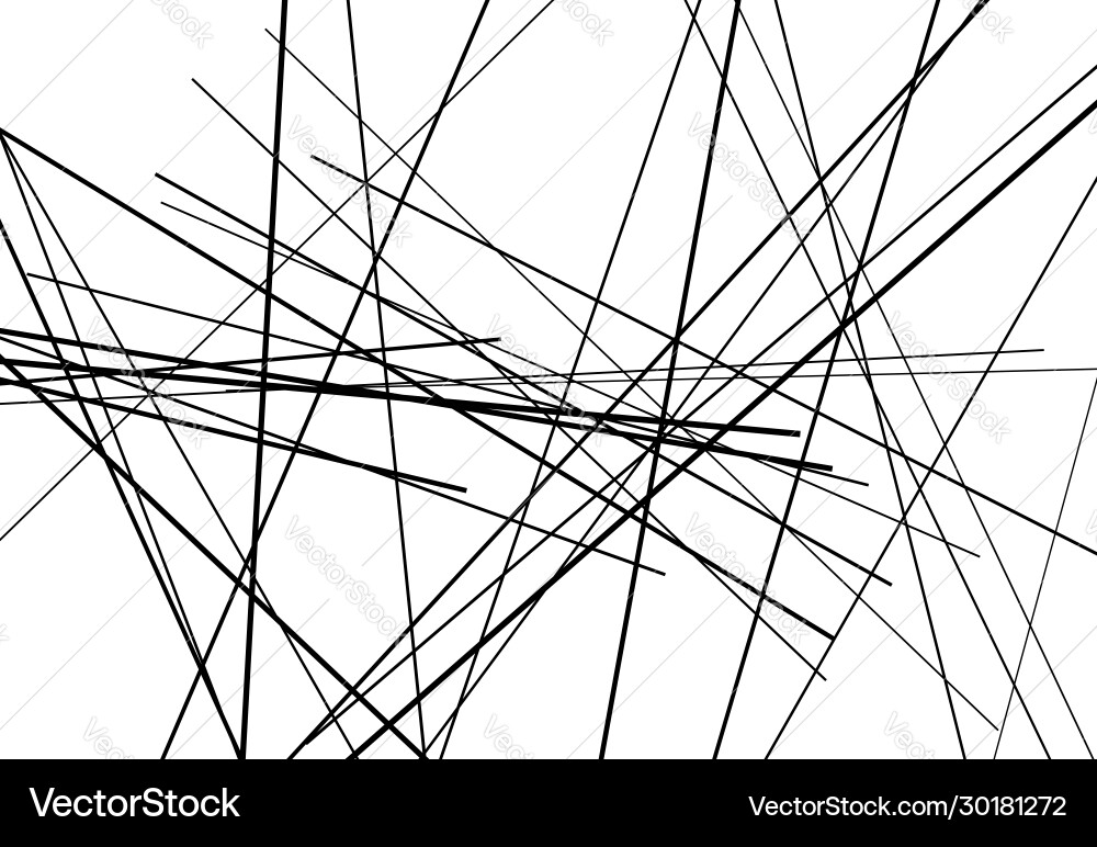 Abstract geometric art with random chaotic lines Abstract geometric art with random chaotic lines Vector Image
