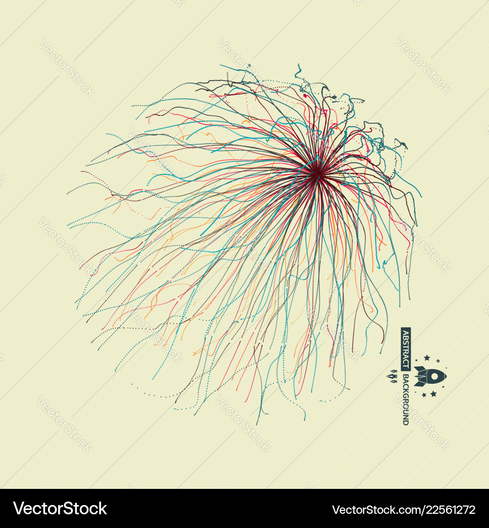 Array with dynamic particles 3d futuristic style Array with dynamic particles 3d futuristic style vector image