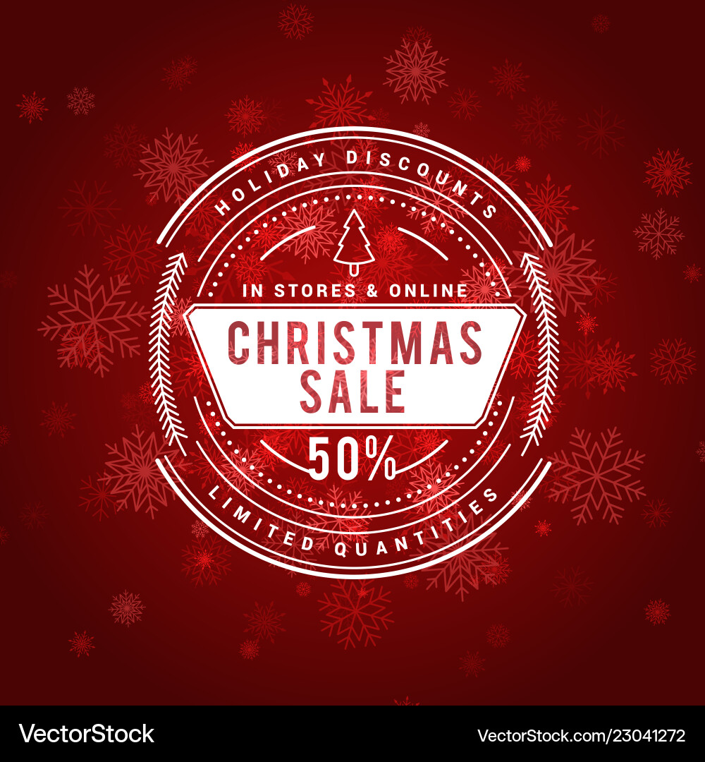 Christmas sale poster design holiday shopping Christmas sale poster design holiday shopping vector image
