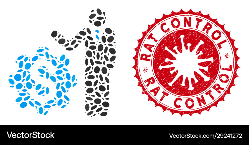 Collage businessman options icon with coronavirus Collage businessman options icon with coronavirus vector image
