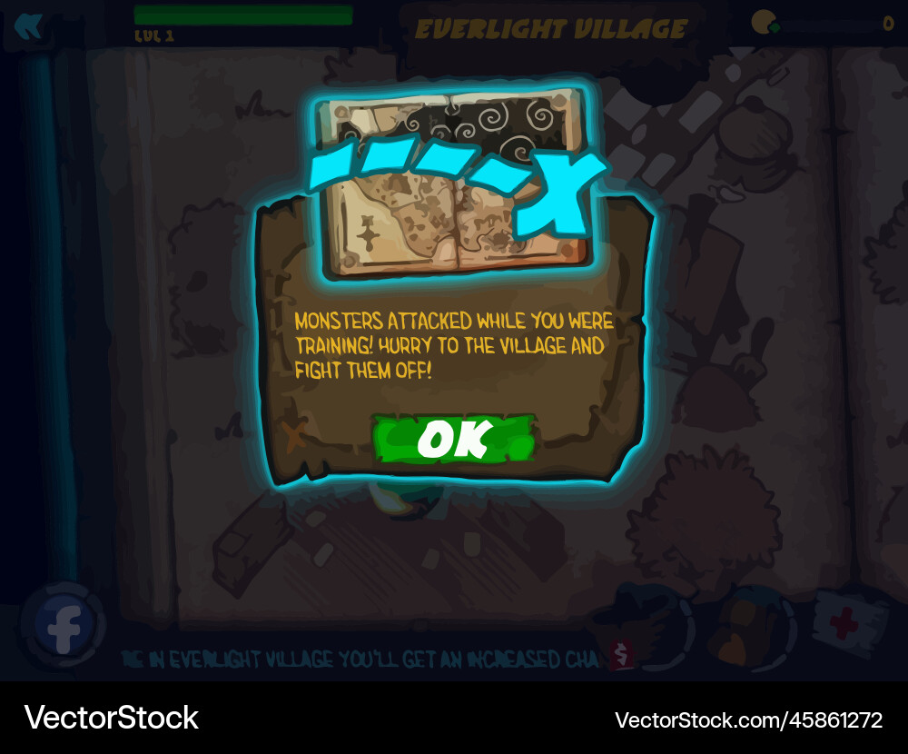 Complete set of level button game ui pop-up icon Vector Image
