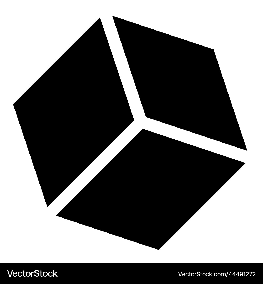 Cube-Symbol quaderförmiges Blockformelement Cube-Symbol quaderförmiges Blockformelement vektorbild