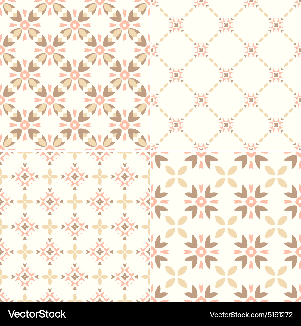 Geometric Seamless Patterns Vector Image