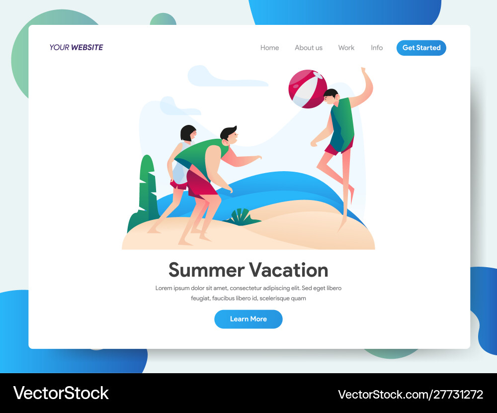 Group people playing beach ball Group people playing beach ball vector image