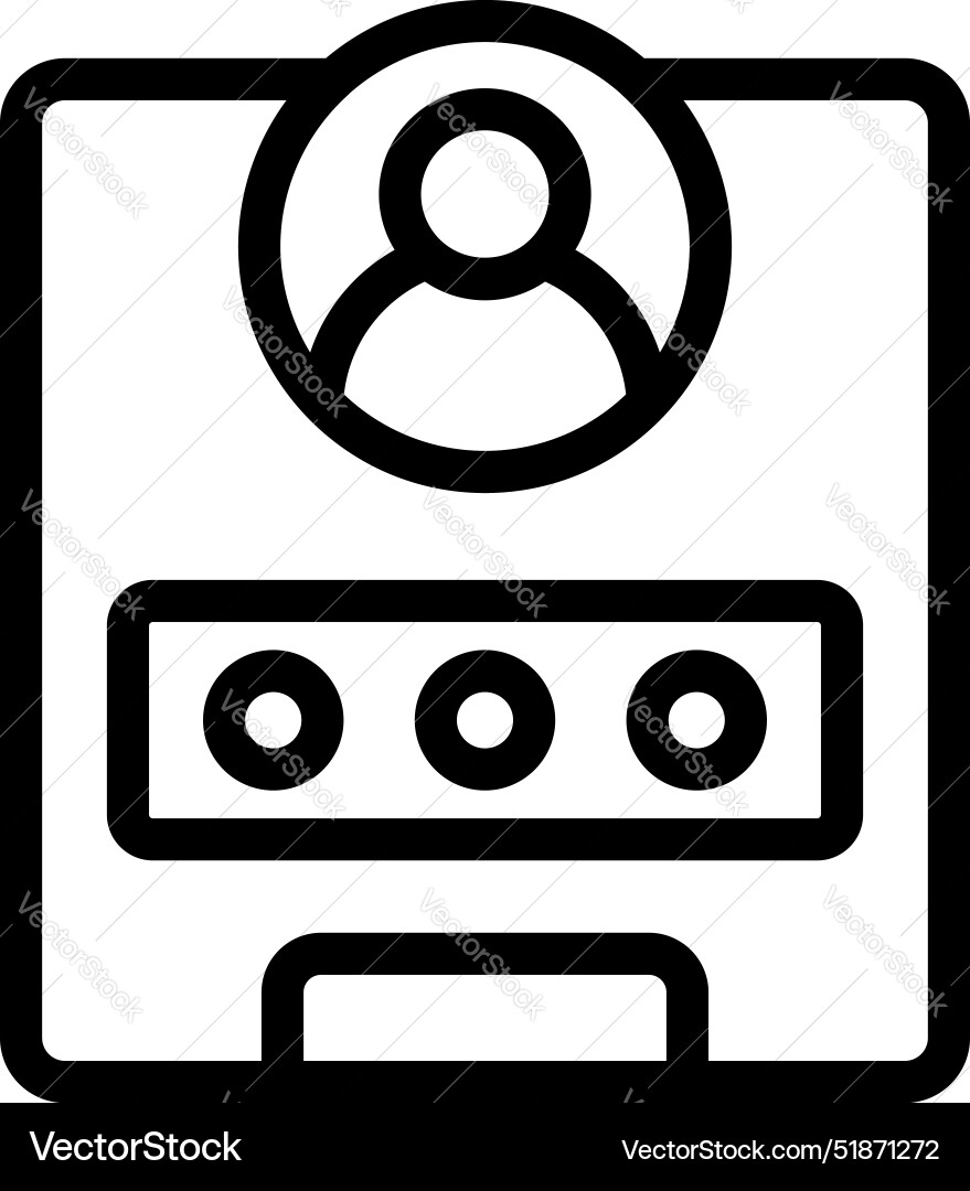 Login window with user icon and password field Login window with user icon and password field vector image