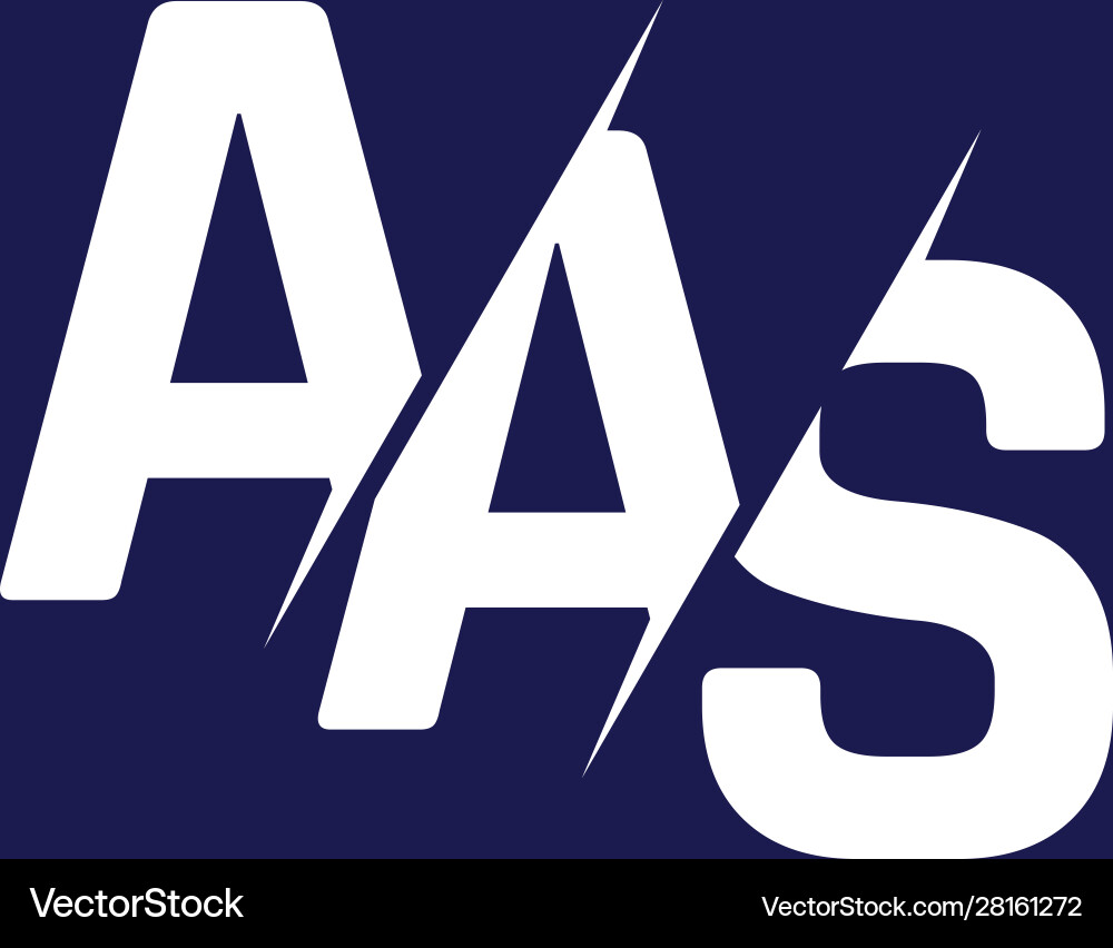 Monogram letters initial logo design aas Vector Image