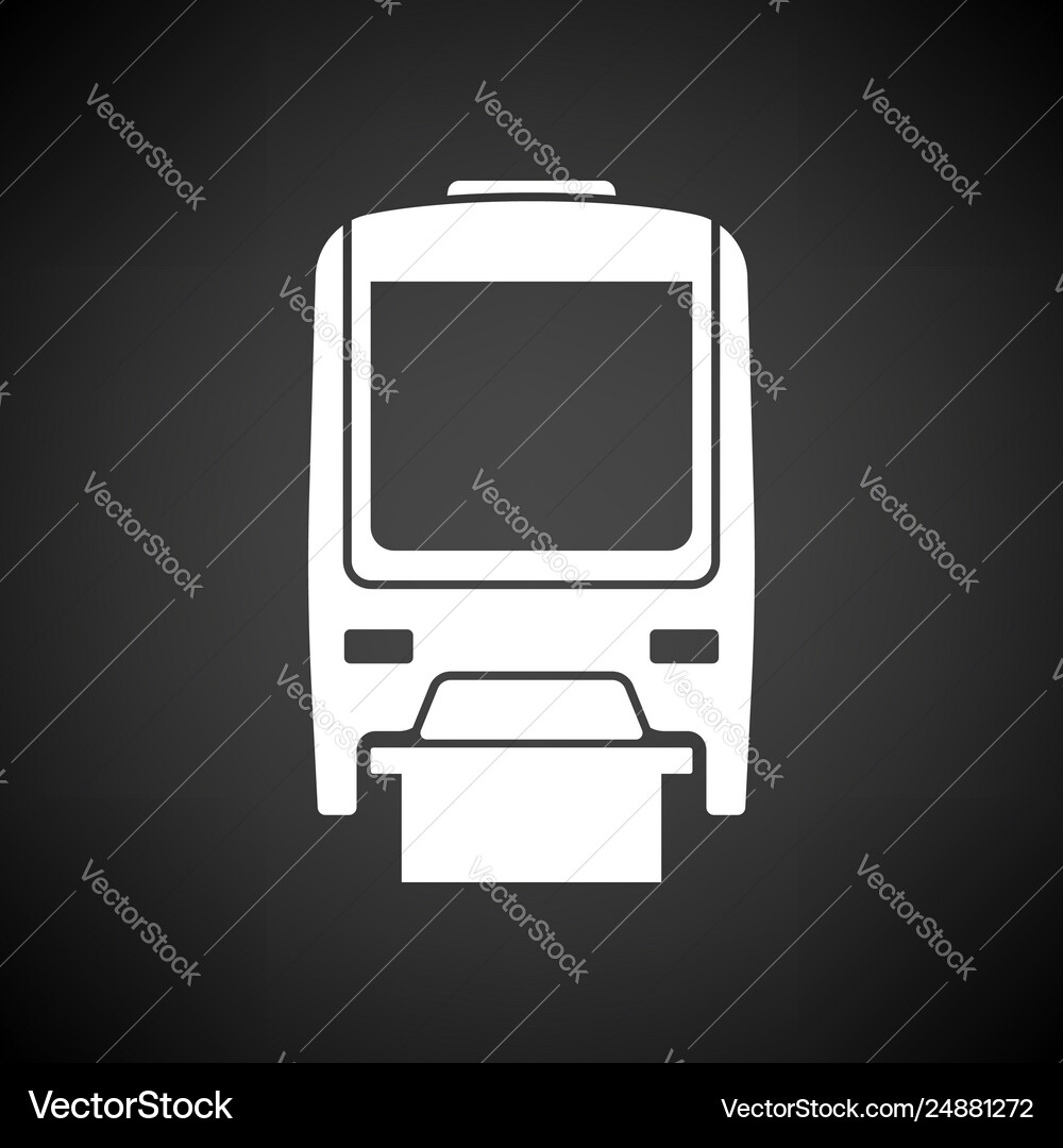 Monorail icon front view vector image