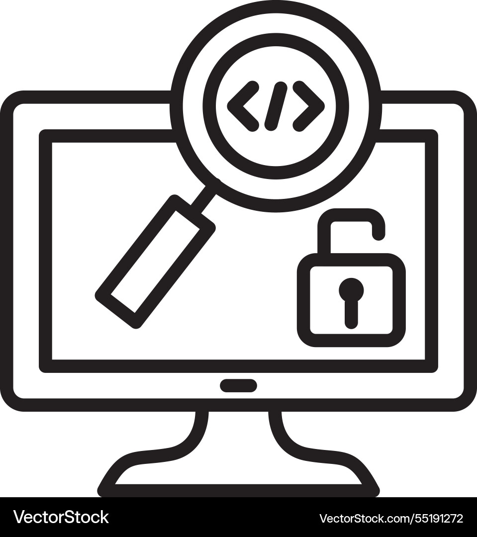 Open source line icon design vector image