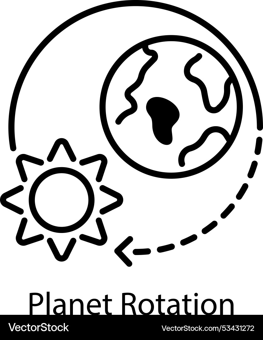 Planet rotation Vector Image