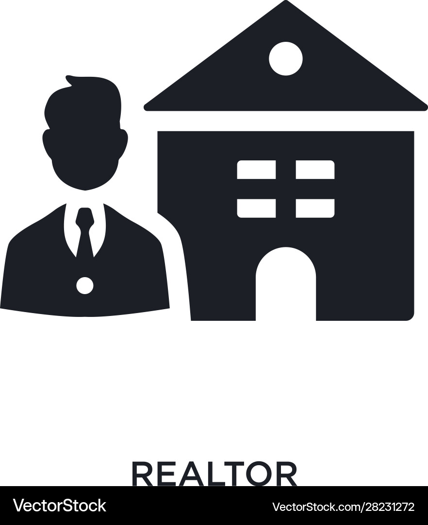 Realtor isolated icon simple element from real Vector Image