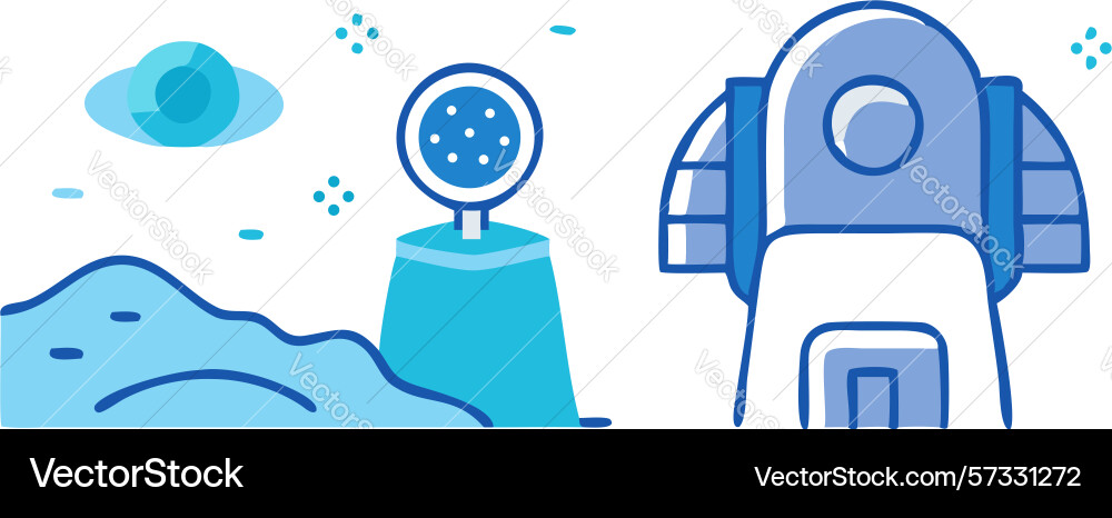 Robot with futuristic display and control design vector image